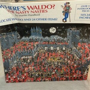 Where's Waldo Jigsaw Puzzle The Nasty Nasties 550+ Pieces 1991 *Sealed/New*